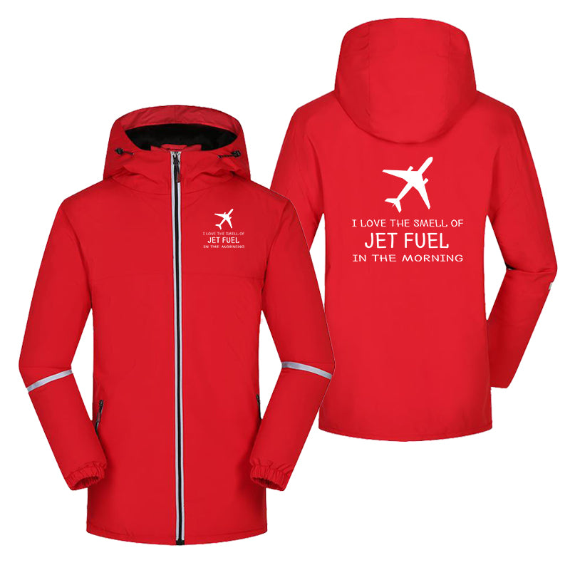 I Love The Smell Of Jet Fuel In The Morning Designed Rain Coats & Jackets