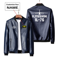 Thumbnail for ILyushin IL-76 & Plane Designed PU Leather Jackets