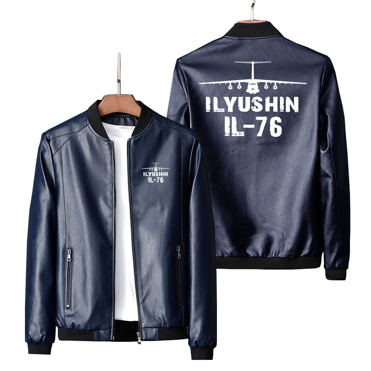 ILyushin IL-76 & Plane Designed PU Leather Jackets