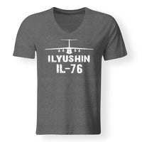 Thumbnail for ILyushin IL-76 & Plane Designed V-Neck T-Shirts