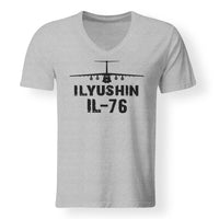 Thumbnail for ILyushin IL-76 & Plane Designed V-Neck T-Shirts