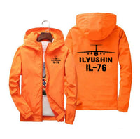 Thumbnail for ILyushin IL-76 & Plane Designed Windbreaker Jackets