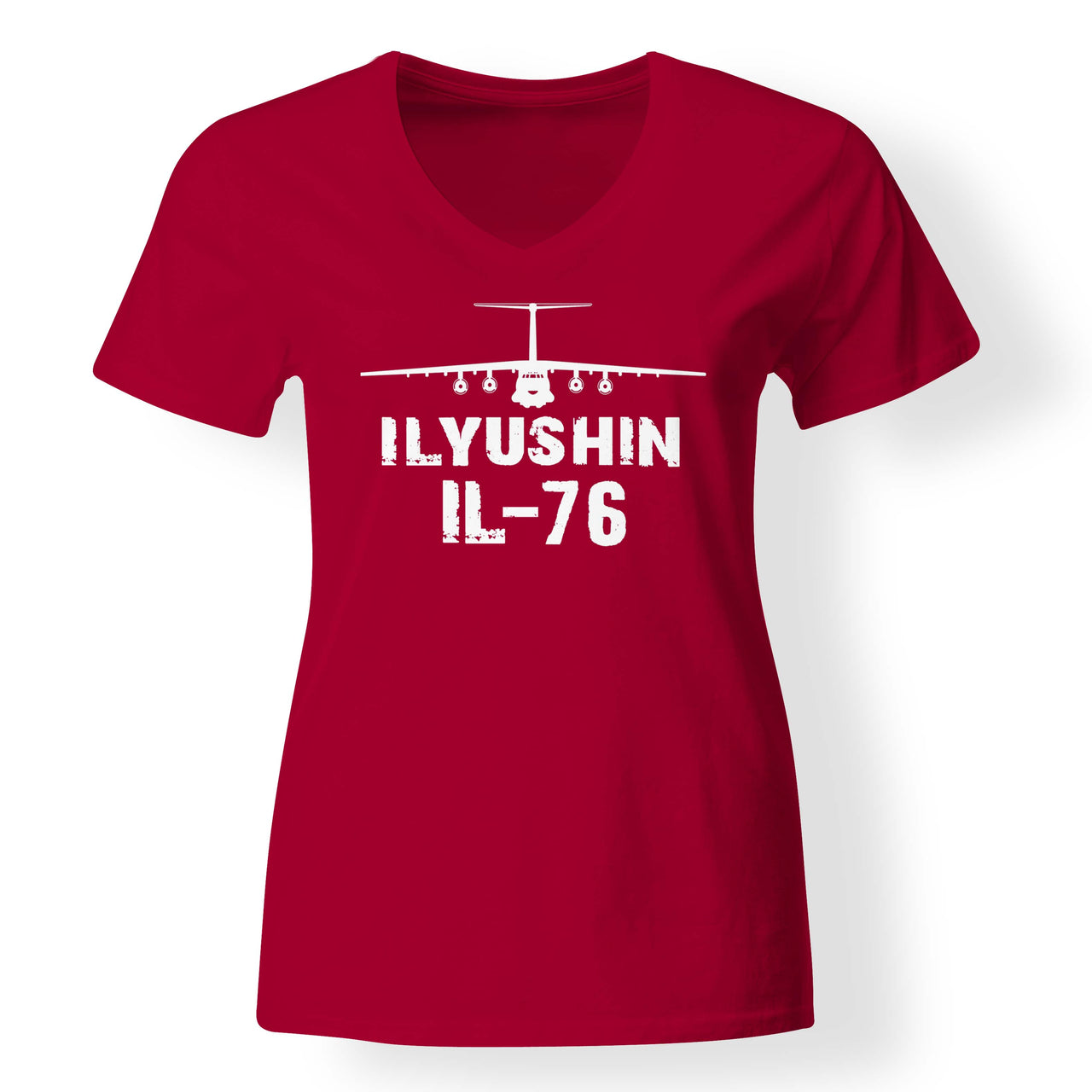 ILyushin IL-76 & Plane Designed V-Neck T-Shirts