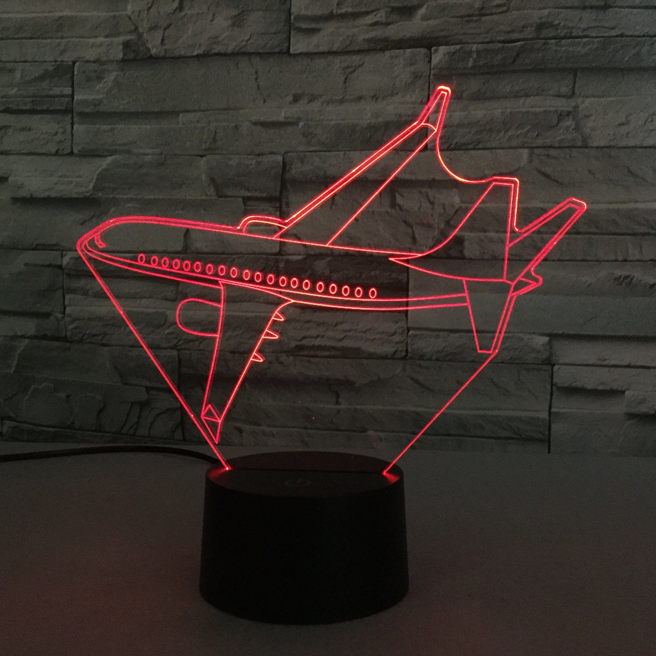 Turning Airplane Designed 3D Lamp Aviation Shop 
