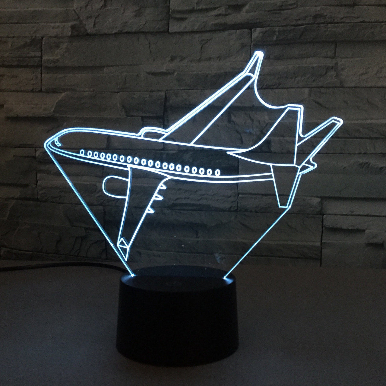 Turning Airplane Designed 3D Lamp Aviation Shop 