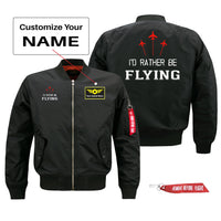 Thumbnail for I'D Rather Be Flying Designed Pilot Jackets (Customizable)