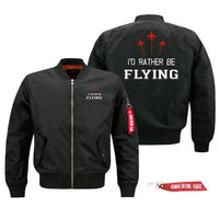 Thumbnail for I'D Rather Be Flying Designed Pilot Jackets (Customizable)