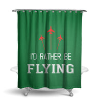 Thumbnail for I'D Rather Be Flying Designed Shower Curtains
