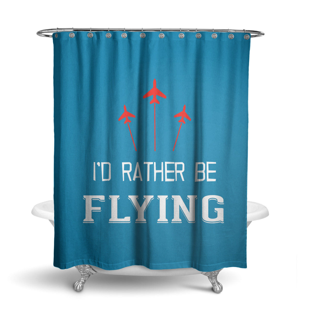 I'D Rather Be Flying Designed Shower Curtains
