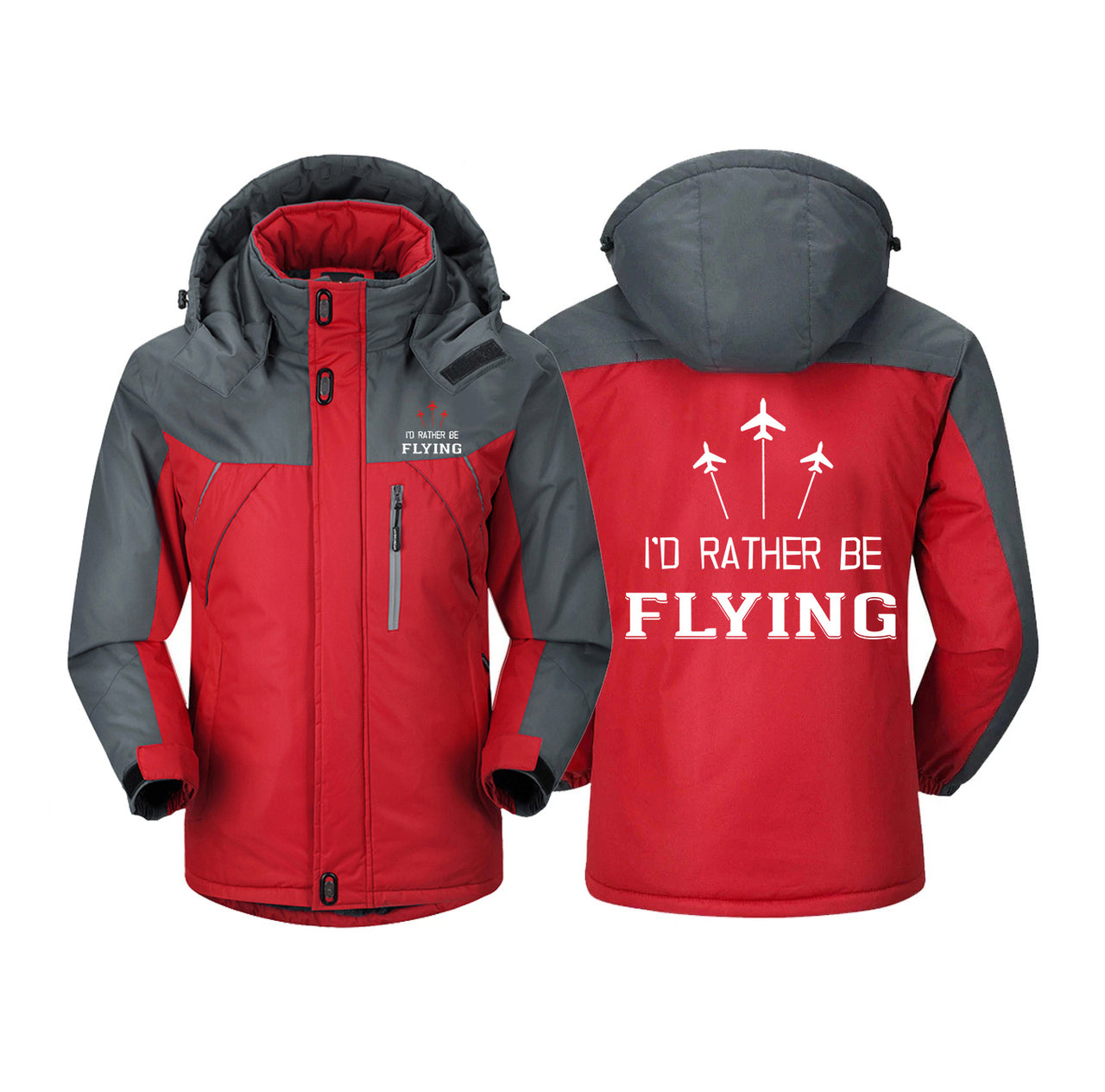 I'D Rather Be Flying Designed Thick Winter Jackets