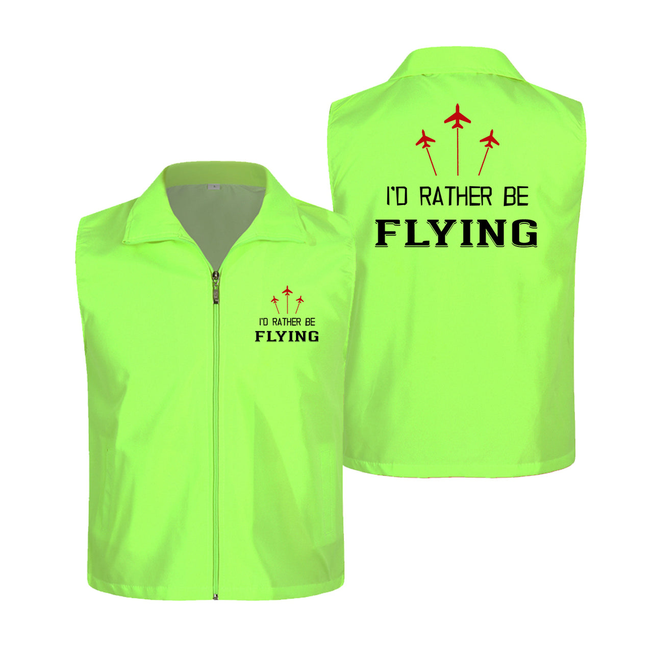 I'D Rather Be Flying Designed Thin Style Vests