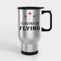 Thumbnail for I'D Rather Be Flying Designed Travel Mugs (With Holder)