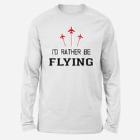 Thumbnail for I'D Rather Be Flying Designed Long-Sleeve T-Shirts