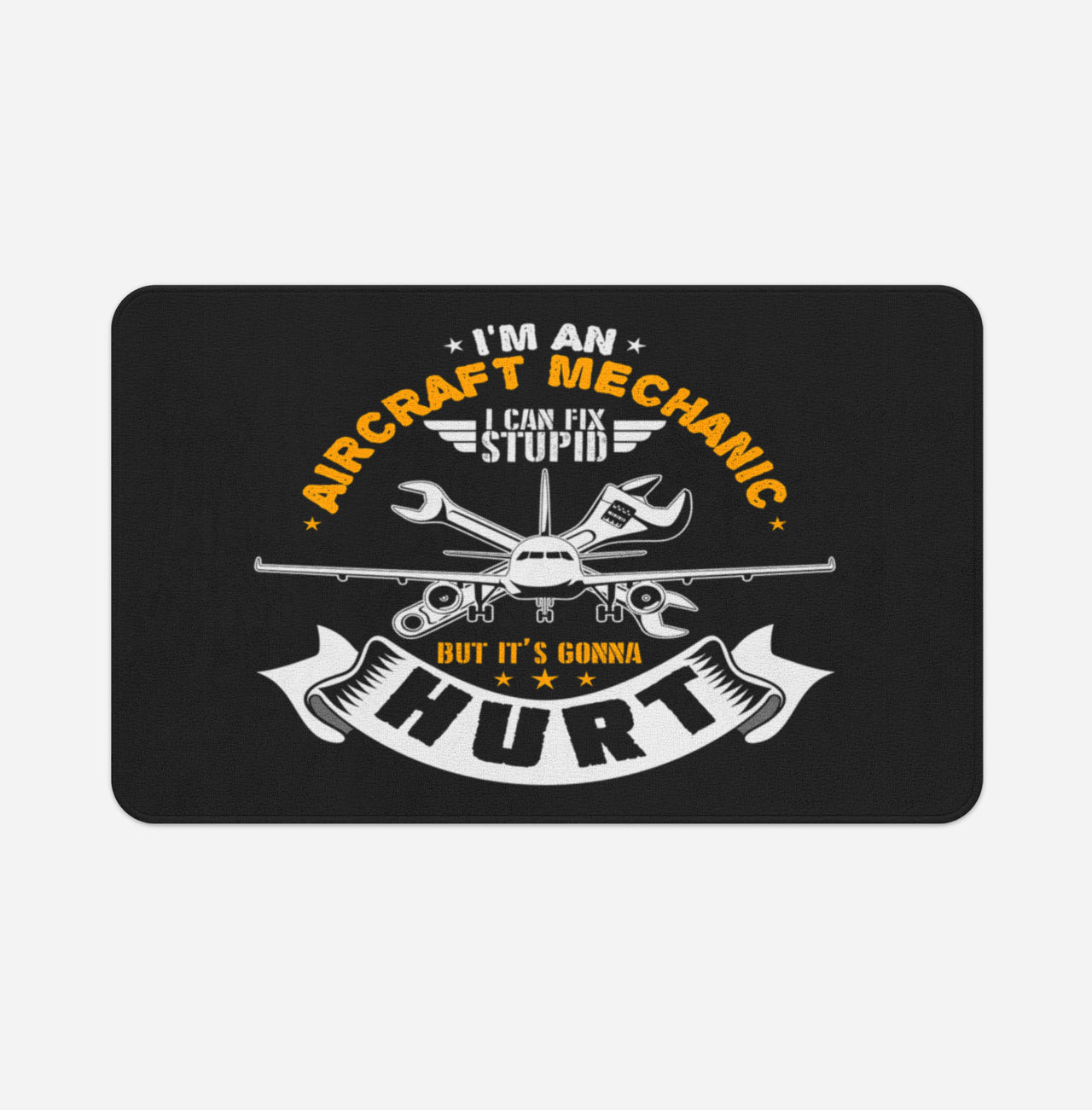 I'm an Aircraft Mechanic Designed Bath Mats