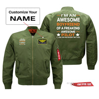 Thumbnail for I am an Awesome Boyfriend Designed Pilot Jackets (Customizable)