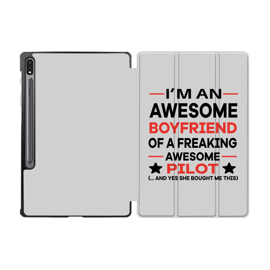 I am an Awesome Boyfriend Designed Samsung Tablet Cases