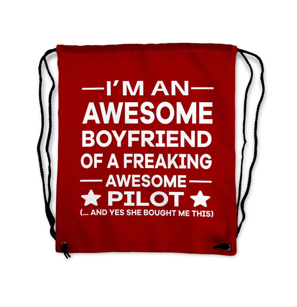 I am an Awesome Boyfriend Designed Drawstring Bags
