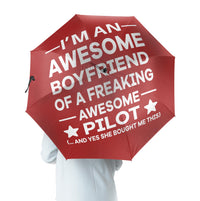 Thumbnail for I am an Awesome Boyfriend Designed Umbrella