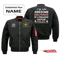 Thumbnail for I am an Awesome Girlfriend Designed Pilot Jackets (Customizable)