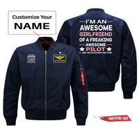 Thumbnail for I am an Awesome Girlfriend Designed Pilot Jackets (Customizable)