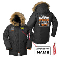 Thumbnail for I am an Awesome Series Boyfriend Designed Parka Bomber Jackets
