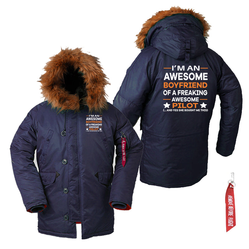I am an Awesome Series Boyfriend Designed Parka Bomber Jackets