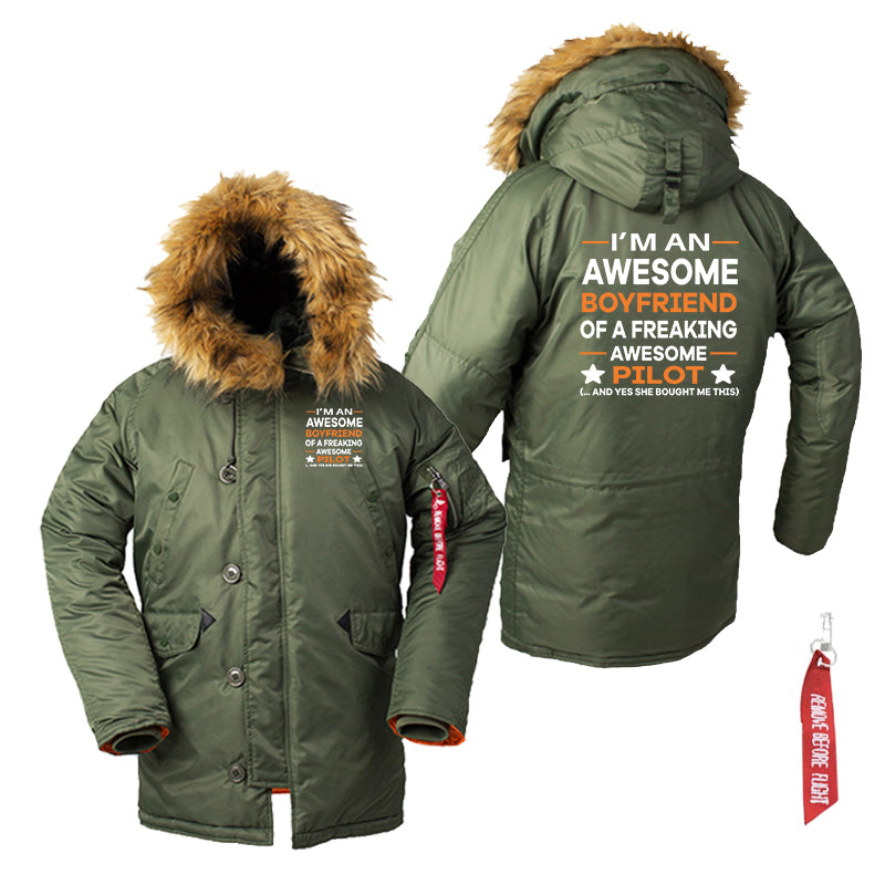 I am an Awesome Series Boyfriend Designed Parka Bomber Jackets