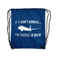 Thumbnail for If It Ain't Airbus I'm Taking A Bus Designed Drawstring Bags