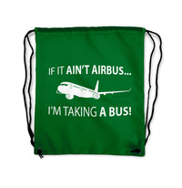 Thumbnail for If It Ain't Airbus I'm Taking A Bus Designed Drawstring Bags