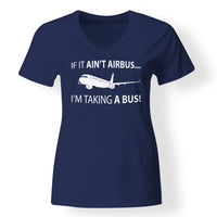 Thumbnail for If It Ain't Airbus I'm Taking A Bus Designed V-Neck T-Shirts