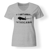 Thumbnail for If It Ain't Airbus I'm Taking A Bus Designed V-Neck T-Shirts