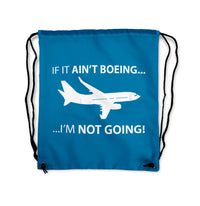Thumbnail for If It Ain't Boeing I'm Not Going! Designed Drawstring Bags