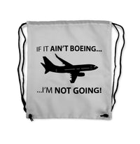 Thumbnail for If It Ain't Boeing I'm Not Going! Designed Drawstring Bags