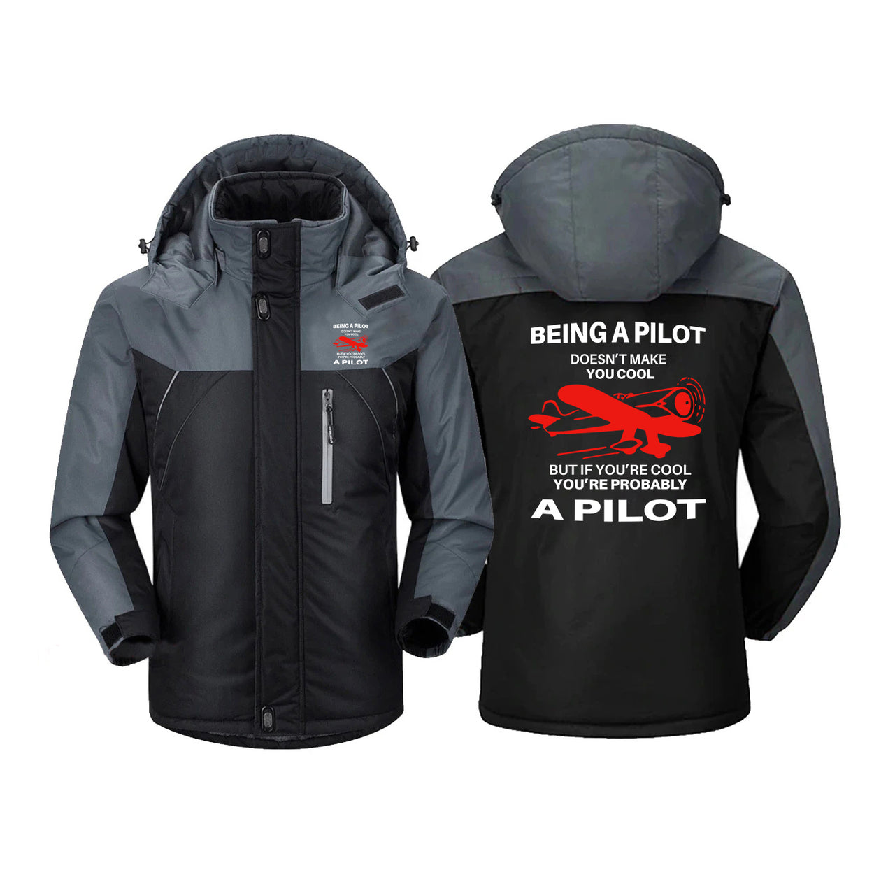 If You're Cool You're Probably a Pilot Designed Thick Winter Jackets