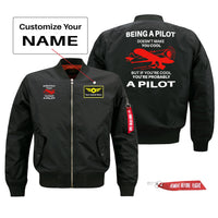 Thumbnail for If You're Cool You're Probably a Pilot Designed Pilot Jackets (Customizable)