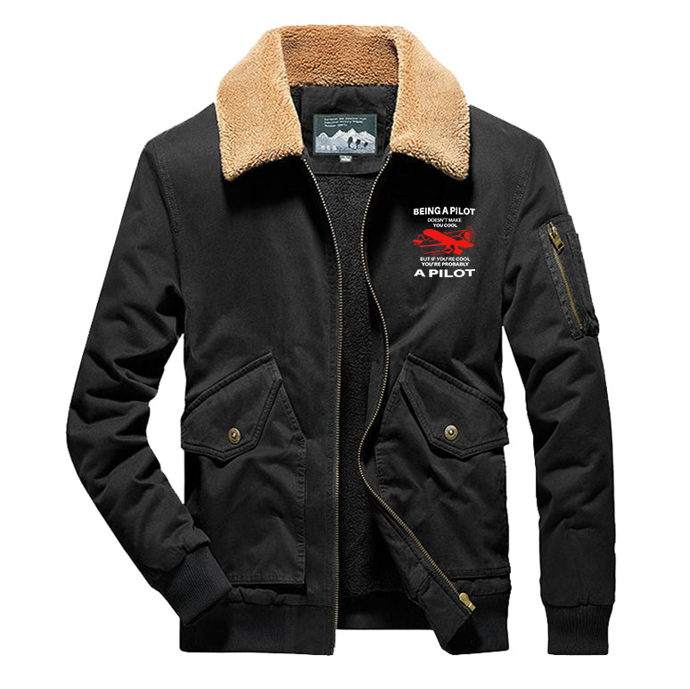 If You're Cool You're Probably a Pilot Designed Thick Bomber Jackets
