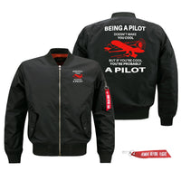 Thumbnail for If You're Cool You're Probably a Pilot Designed Pilot Jackets (Customizable)