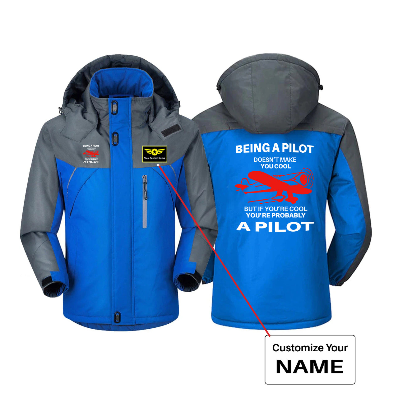 If You're Cool You're Probably a Pilot Designed Thick Winter Jackets