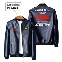 Thumbnail for If You're Cool You're Probably a Pilot Designed PU Leather Jackets