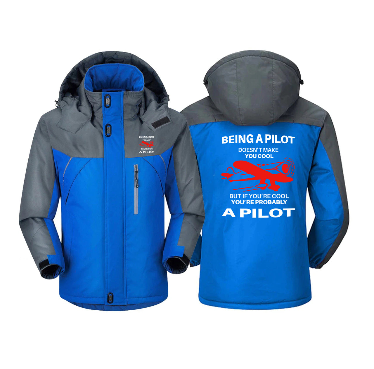 If You're Cool You're Probably a Pilot Designed Thick Winter Jackets