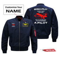 Thumbnail for If You're Cool You're Probably a Pilot Designed Pilot Jackets (Customizable)
