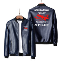 Thumbnail for If You're Cool You're Probably a Pilot Designed PU Leather Jackets