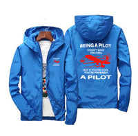 Thumbnail for If You're Cool You're Probably a Pilot Designed Windbreaker Jackets
