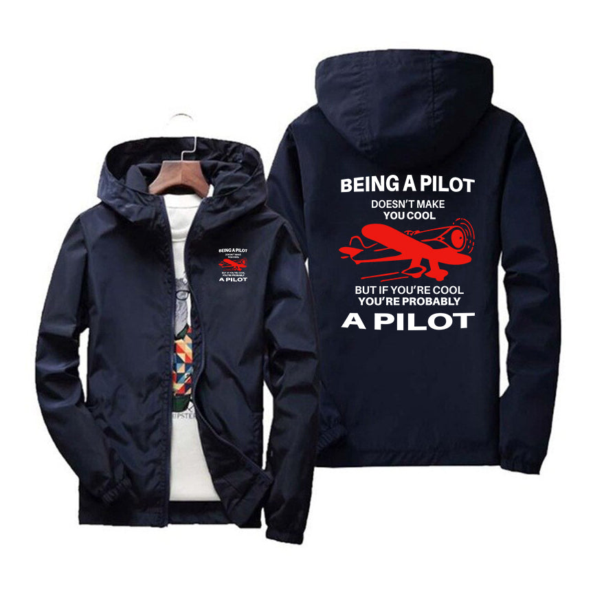 If You're Cool You're Probably a Pilot Designed Windbreaker Jackets