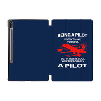 Thumbnail for If You're Cool You're Probably a Pilot Designed Samsung Tablet Cases