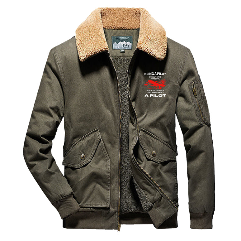If You're Cool You're Probably a Pilot Designed Thick Bomber Jackets
