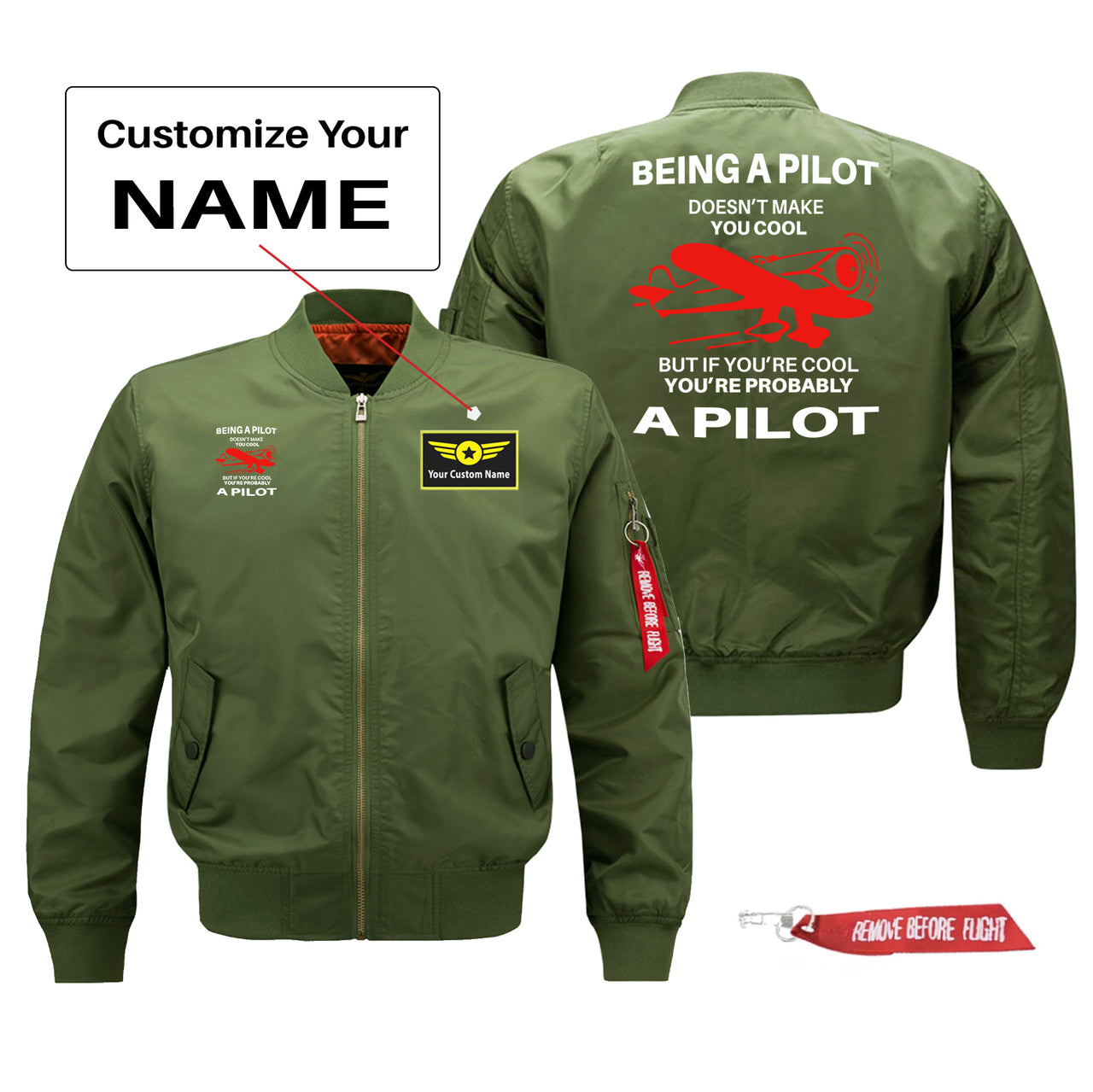 If You're Cool You're Probably a Pilot Designed Pilot Jackets (Customizable)