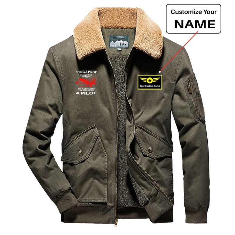 If You're Cool You're Probably a Pilot Designed Thick Bomber Jackets