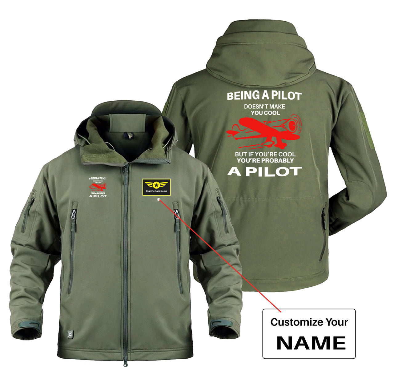 If You're Cool You're Probably a Pilot Designed Military Jackets (Customizable)