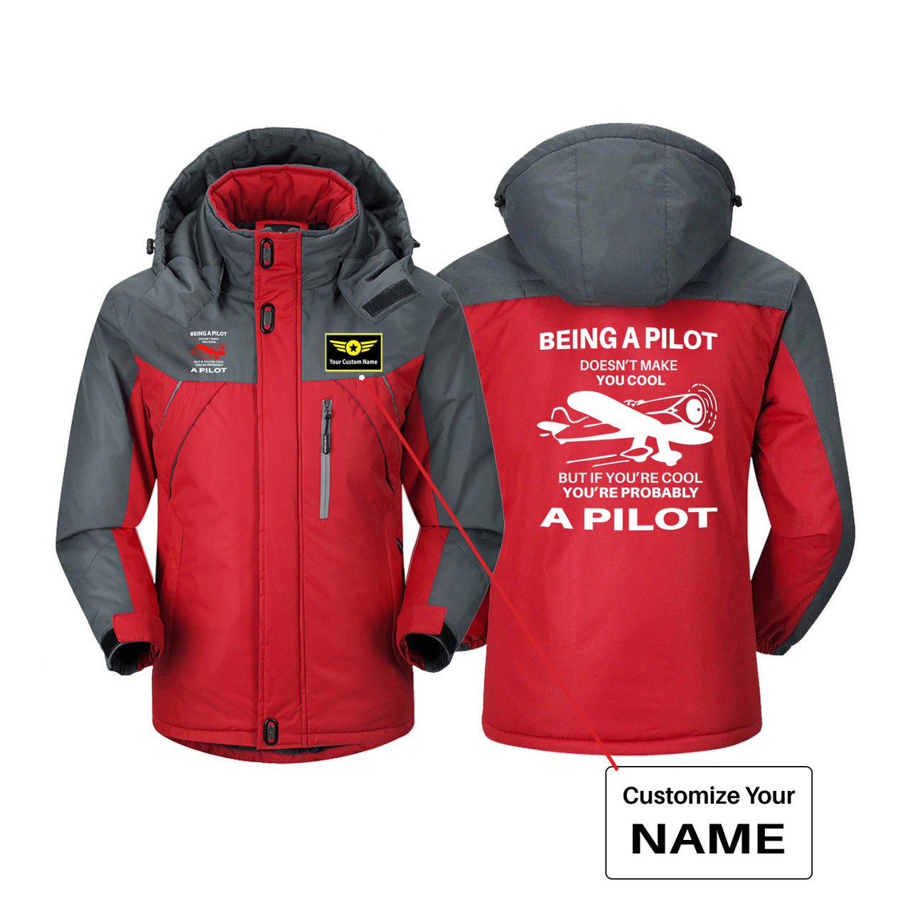 If You're Cool You're Probably a Pilot Designed Thick Winter Jackets